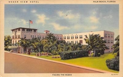 Ocean View Hotel Palm Beach, Florida Postcard