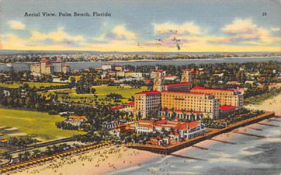 Aerial View, Palm Beach, FL, USA Florida Postcard