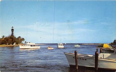 Charter boats, day's catch at Hillsboro Inlet Docks Pompano Beach, Florida Postcard