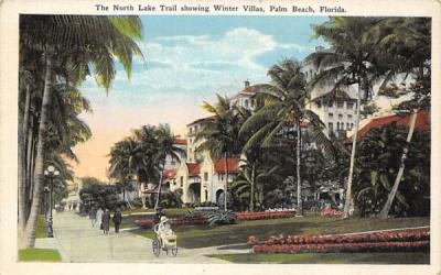 The North Lake Trail showing Winter Villas Palm Beach, Florida Postcard
