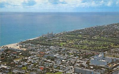 This beautiful island as seen from the air Palm Beach, Florida Postcard