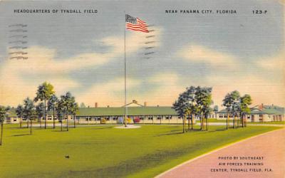 Headquarters of Tyndall Field, Near Panama City Florida Postcard