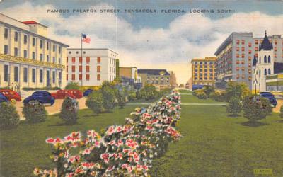 Famous Palafox Street Pensacola, Florida Postcard