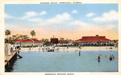 Sanders Beach Pensacola, Florida Postcard