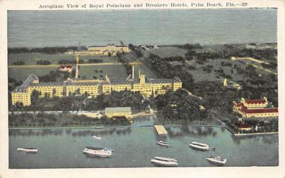 Royal Poinciana and Breakers Hotels Palm Beach, Florida Postcard