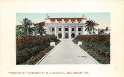 Whitehall, Residence of H. M. Flagler Palm Beach, Florida Postcard