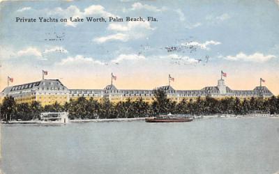 Private Yachts on Lake Worth Palm Beach, Florida Postcard