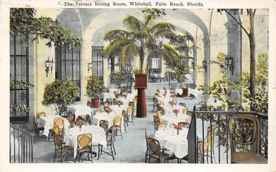 The Terrace Dining Room, Whitehall Palm Beach, Florida Postcard