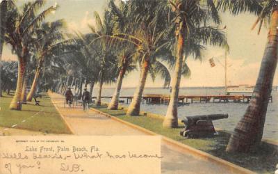 Lake Front Palm Beach, Florida Postcard