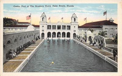 Casino Pool at The Breakers Hotel Palm Beach, Florida Postcard