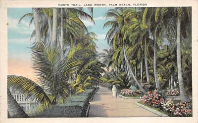 North Trail, Lake Worth Palm Beach, Florida Postcard