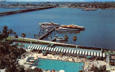 Palm Beach Biltmore Hotel Pool and Yacht Basin Florida Postcard