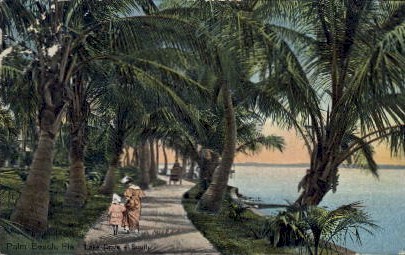Lake Drive South - Palm Beach, Florida FL Postcard