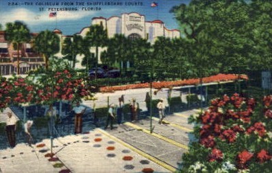 The Coliseum from Shuffleboard Courts - St Petersburg, Florida FL Postcard