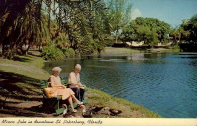Mirror Lake - St Petersburg, Florida FL Postcard