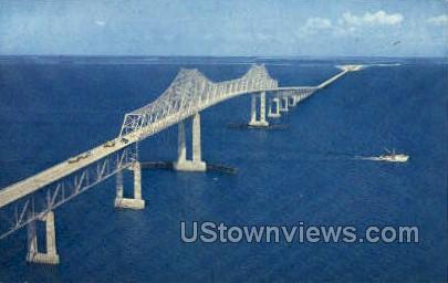 Sunshine Skyway Bridge - St Petersburg, Florida FL Postcard