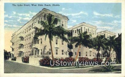 Lake Court - West Palm Beach, Florida FL Postcard