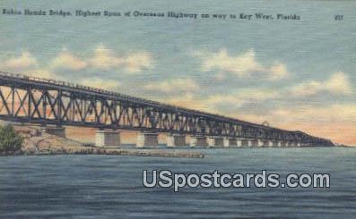 Bahia Honda Bridge - Key West, Florida FL Postcard