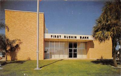 First Ruskin Bank Florida Postcard
