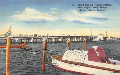 Good Fishing - Grand Bathing Riviera Beach, Florida Postcard