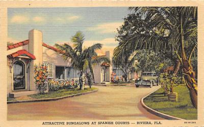 Attractive Bungalows at Spanish Courts Riviera Beach, Florida Postcard