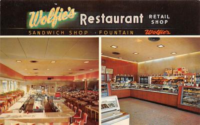 Wolfie's Restaurant and Fountain St Petersburg, Florida Postcard