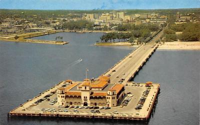 Air view of the Million Dollar Municipal Pier St Petersburg, Florida Postcard