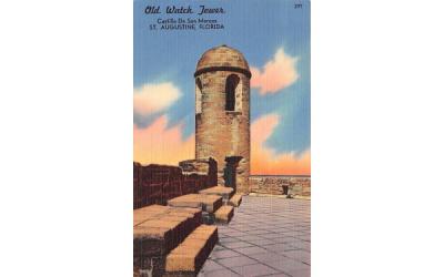 Old Watch Tower St Augustine, Florida Postcard