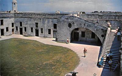Scene of the Courtyard of Castillo De San Marcos St Augustine, Florida Postcard