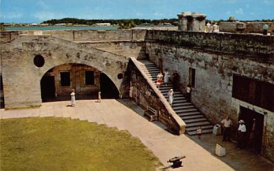 Entrance and Stairway to the Top of Wall St Augustine, Florida Postcard