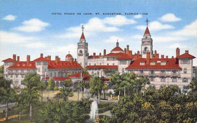 Hotel Ponce De Leon St Augustine, Florida Postcard
