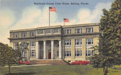 Highlands County Court House Sebring, Florida Postcard