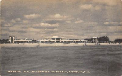 Sarasota Lido on the Gulf of Mexico Florida Postcard