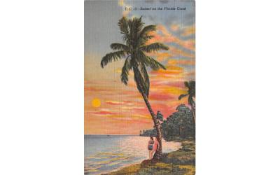 Sunset on the Florida Coast Postcard