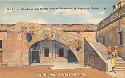 Arch at Castillo de San Marcos National Monument St Augustine, Florida Postcard
