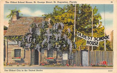 The Oldest School House St Augustine, Florida Postcard