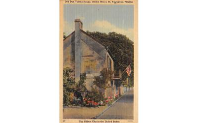 Old Don Toledo House St Augustine, Florida Postcard