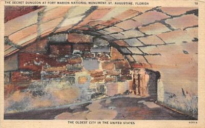 Secret Dungeon at Fort Marion National Mounument St Augustine, Florida Postcard
