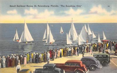 Small Sailboat Races St Petersburg, Florida Postcard