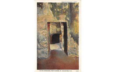 In the Dungeons, Fort Marion St Augustine, Florida Postcard