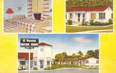 El Verano Motor Court South Jacksonville, Florida Postcard