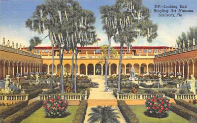 Looking East in Ringling Art Museum Sarasota, Florida Postcard