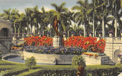 Court Showing David Statue, Ringling Art Museum Sarasota, Florida Postcard