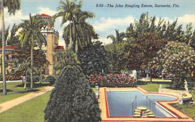 The John Ringling Estate Sarasota, Florida Postcard