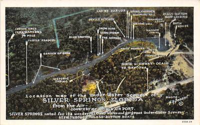 Silver Springs, FL, USA, from the Air Florida Postcard