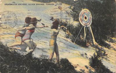 Underwater Archery Silver Springs, Florida Postcard