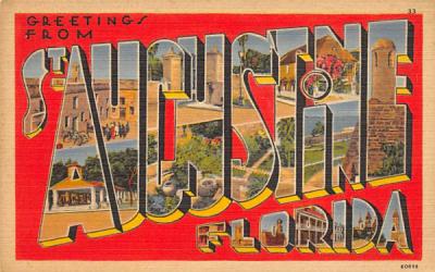 Greetings from St. Augustine, FL, USA St Augustine, Florida Postcard