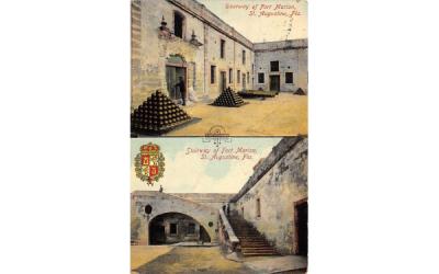 Old Fort Marion St Augustine, Florida Postcard