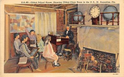 Showing Oldest Class Room in the U.S. St Augustine, Florida Postcard