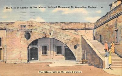 Arch at Castillo de San Marcos National Monument St Augustine, Florida Postcard